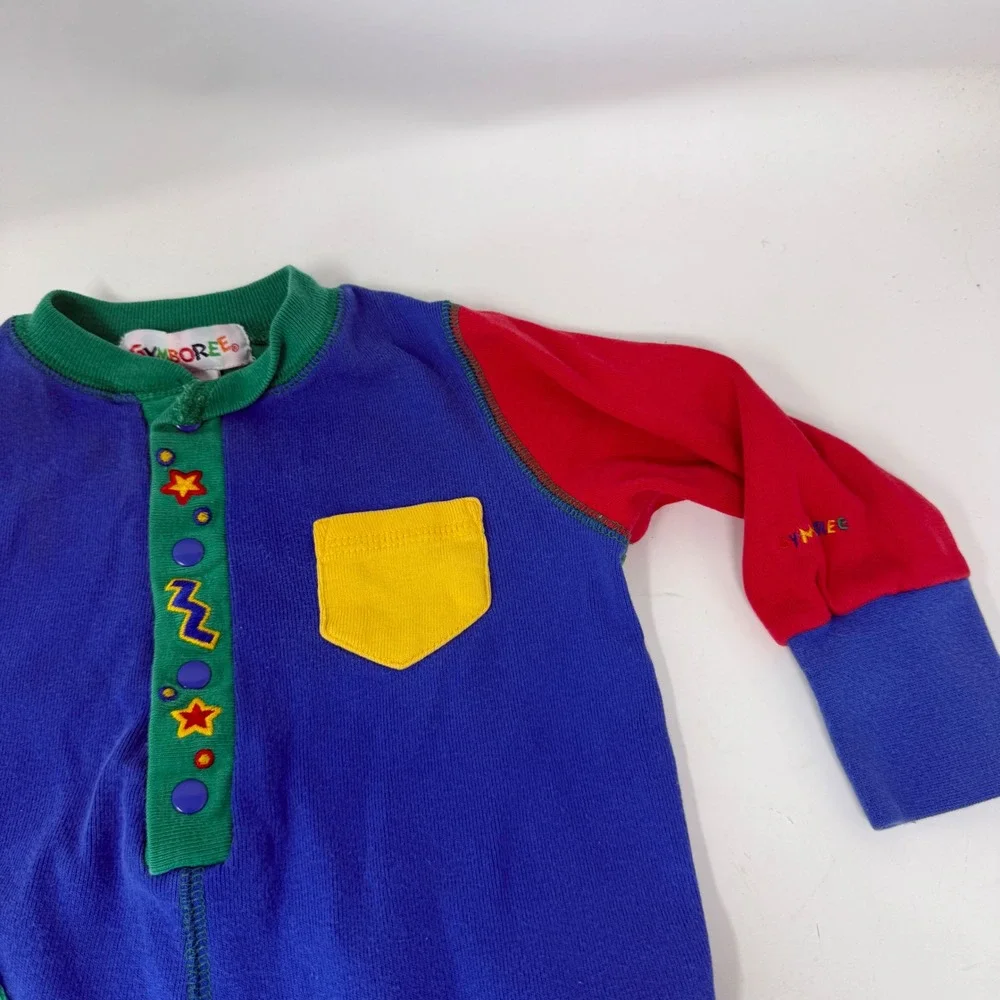 Gymboree Vintage Rainbow Tag Colorblock Romper One Piece Infant Baby 6-12 Months